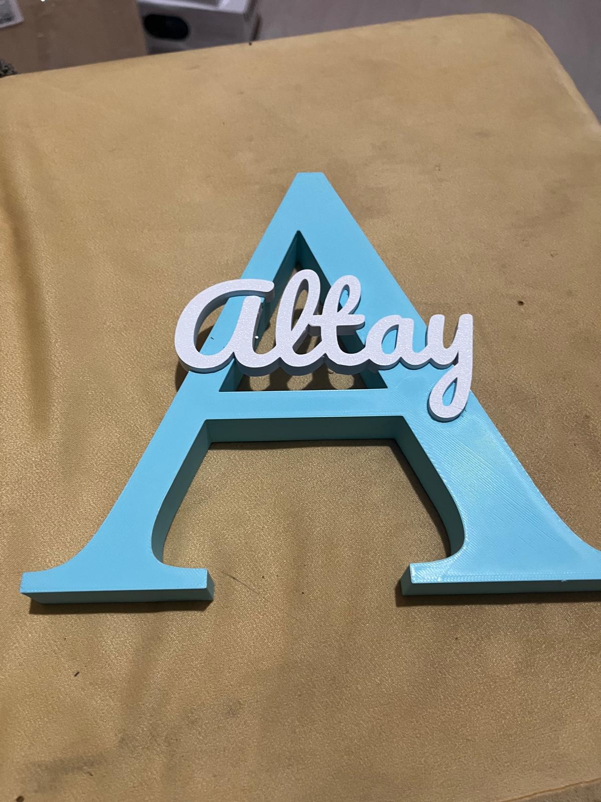 Altay A Harfi 3d Baskı